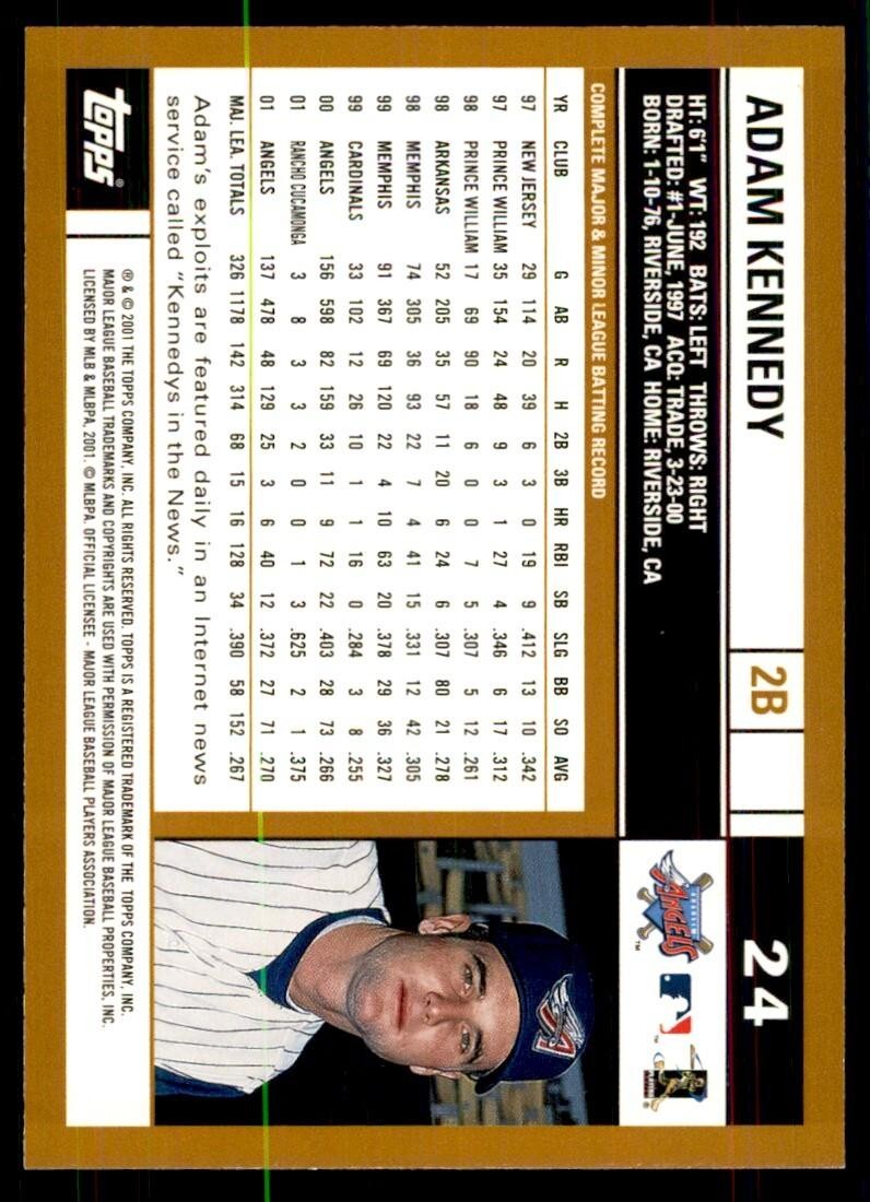 2002 Topps Baseball Card Adam Kennedy C Baseball Cards #24