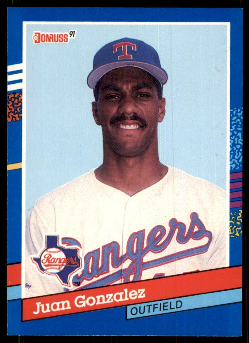 1991 Donruss Baseball Card Juan Gonzalez B Baseball Cards #371