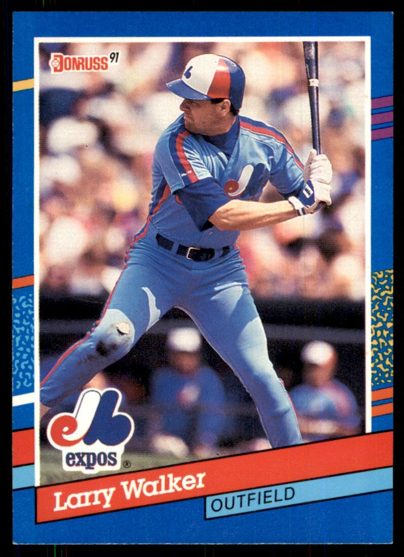 1991 Donruss Baseball Card Larry Walker C Baseball Cards #359