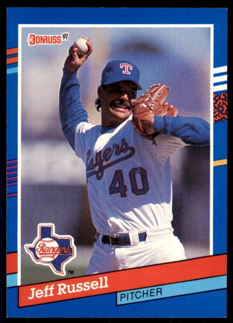 1991 Donruss Baseball Card Jeff Russell B Baseball Cards #202