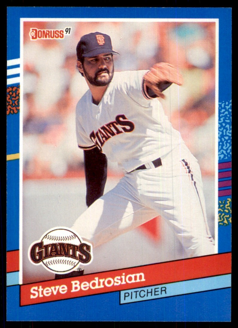 1991 Donruss Baseball Card Steve Bedrosian A Baseball Cards #207