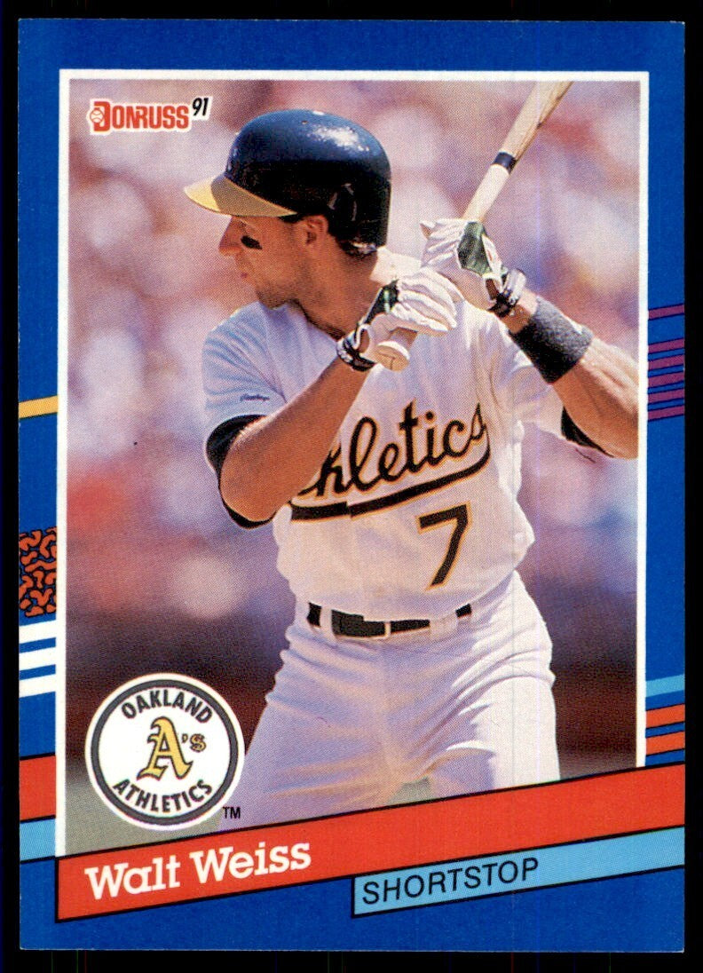 1991 Donruss Baseball Card Walt Weiss A Baseball Cards #214