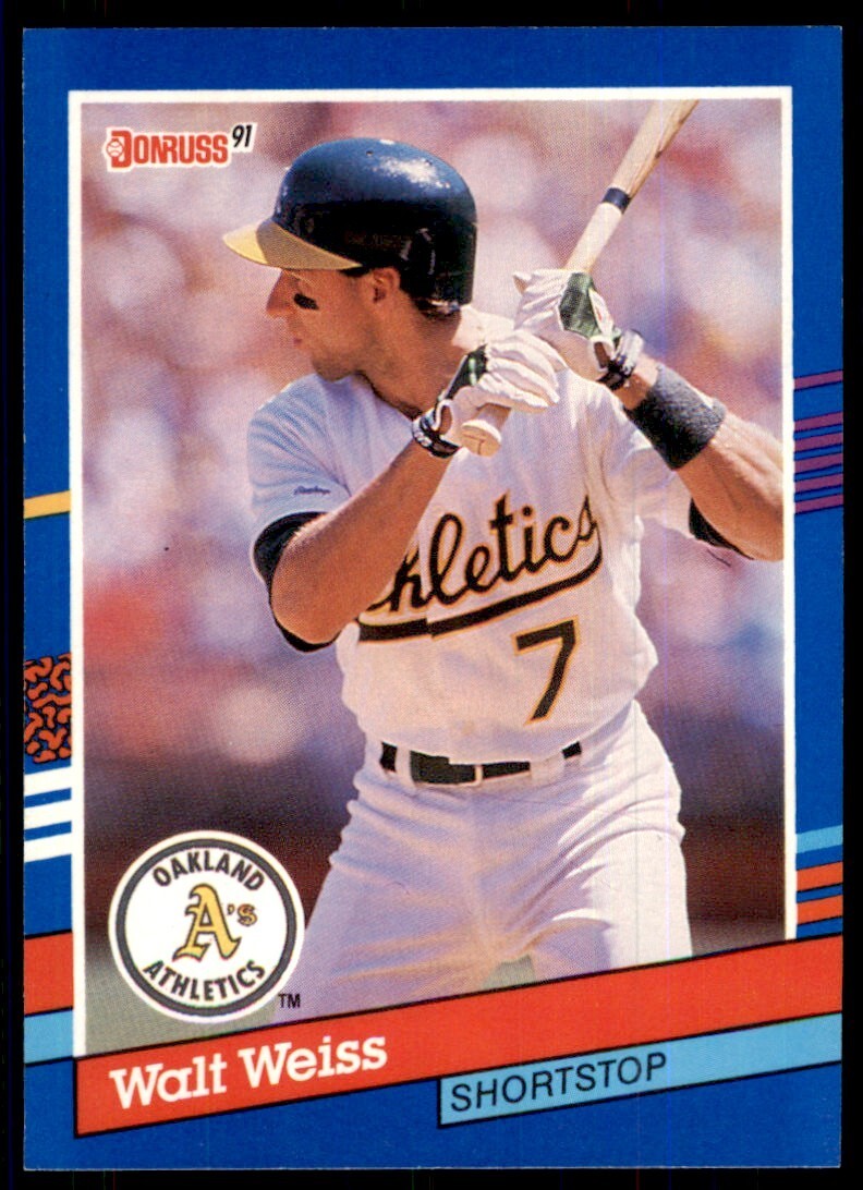 1991 Donruss Baseball Card Walt Weiss B Baseball Cards #214