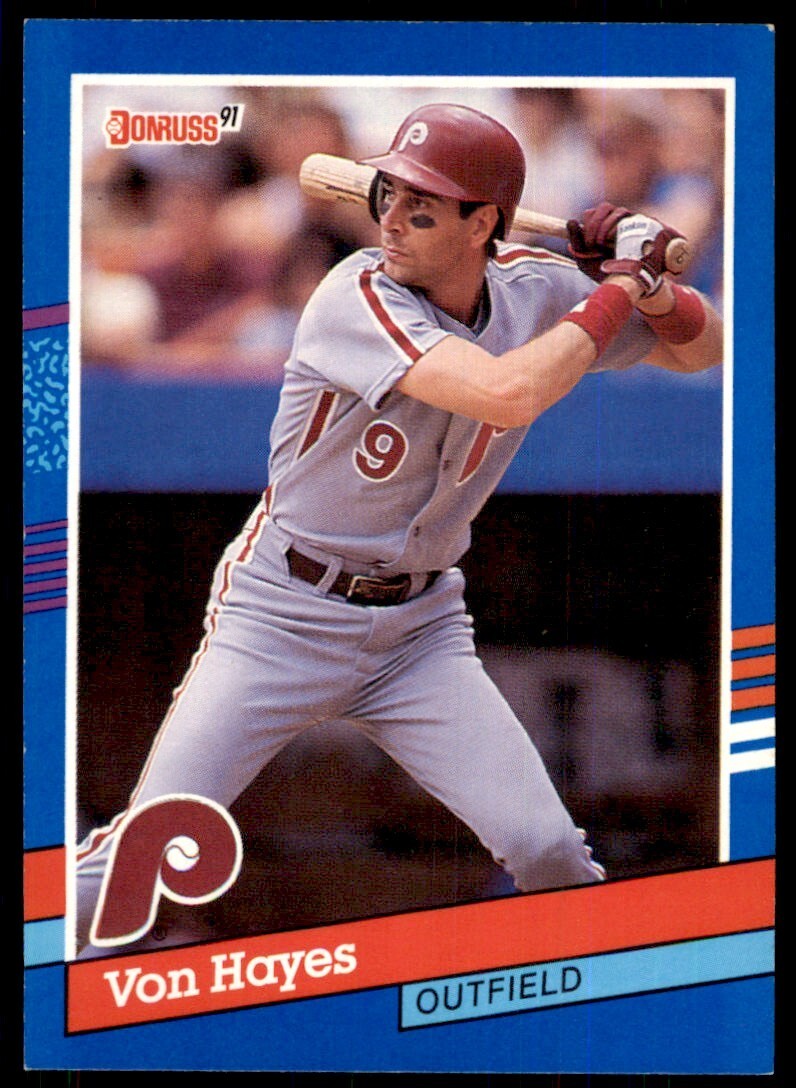 1991 Donruss Baseball Card Von Hayes A Baseball Cards #222