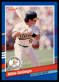 1991 Donruss Baseball Card Mike Gallego Baseball Cards #158