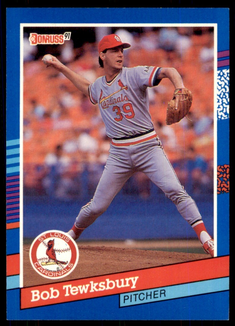 1991 Donruss Baseball Card Bob Tewksbury B Baseball Cards #183