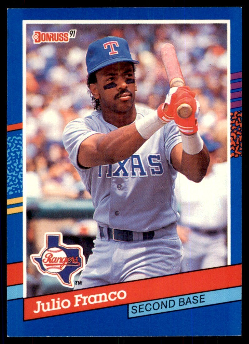 1991 Donruss Baseball Card Julio Franco A Baseball Cards #192
