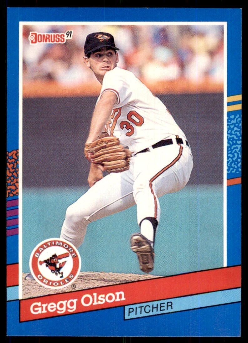 1991 Donruss Baseball Card Gregg Olson Baltimore Orioles #111