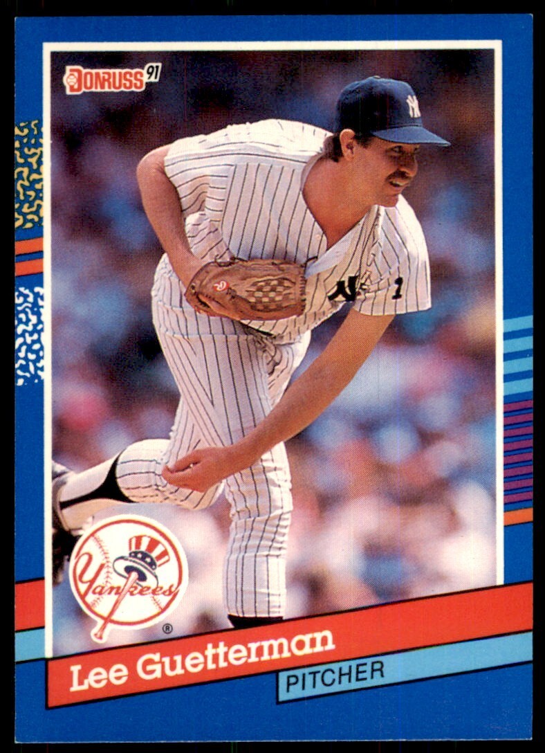 1991 Donruss Baseball Card Lee Guetterman New York Yankees #124