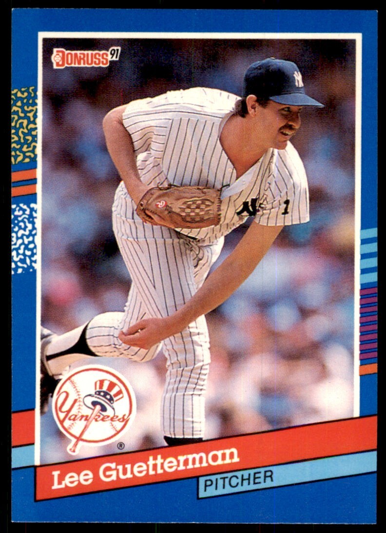1991 Donruss Baseball Card Lee Guetterman .. New York Yankees #124