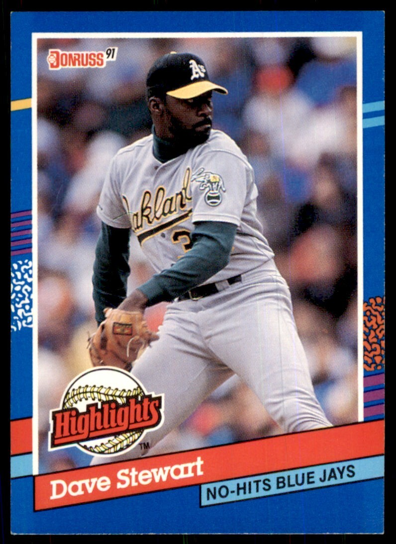 1991 Donruss Baseball Card Dave Stewart . Oakland Athletics #BC-4