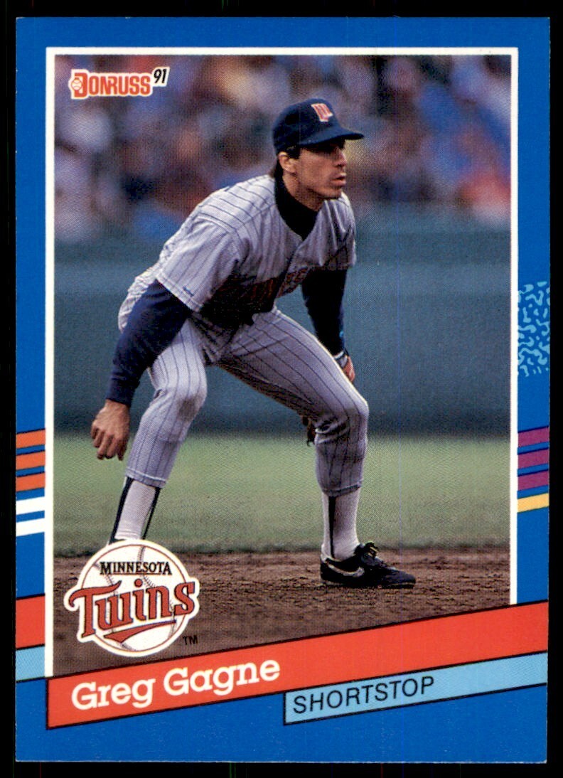 1991 Donruss Baseball Card Greg Gagne . Minnesota Twins #284