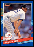 1991 Donruss Baseball Card Greg Cadaret . New York Yankees #236