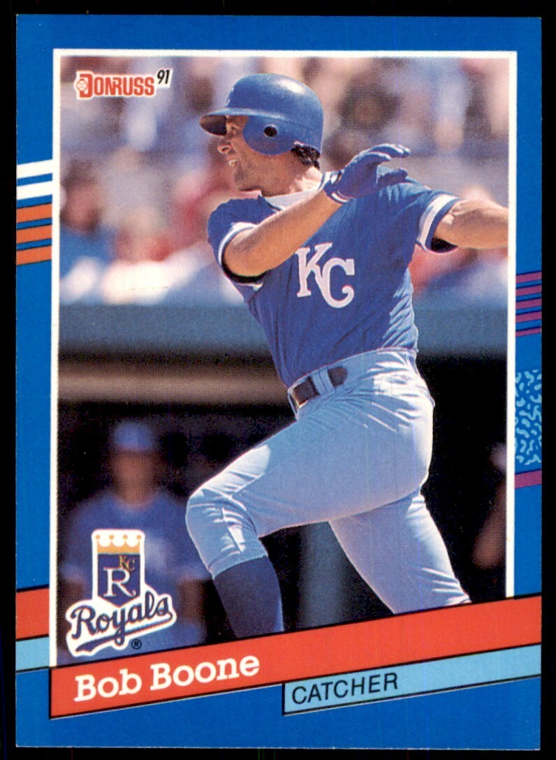 1991 Donruss Baseball Card Bob Boone .. Kansas City Royals #356