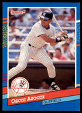 1991 Donruss Baseball Card Oscar Azocar New York Yankees #331