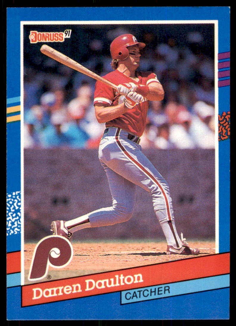 1991 Donruss Baseball Card Darren Daulton Philadelphia Phillies #316