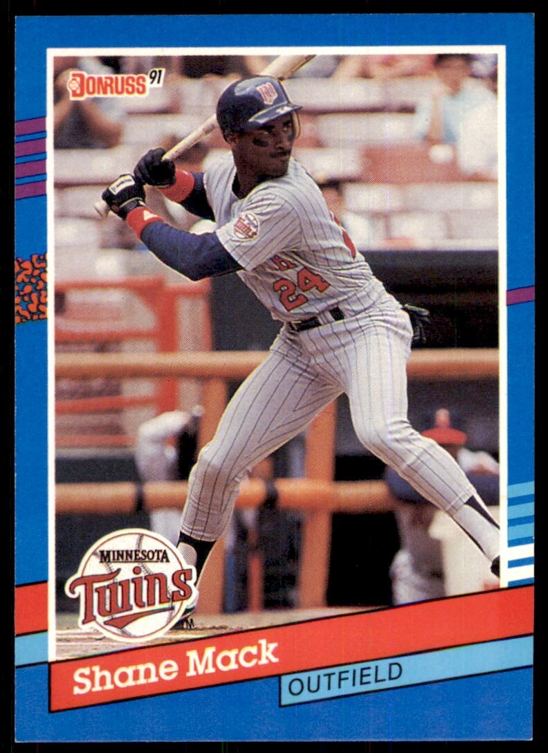 1991 Donruss Baseball Card Shane Mack Minnesota Twins #320