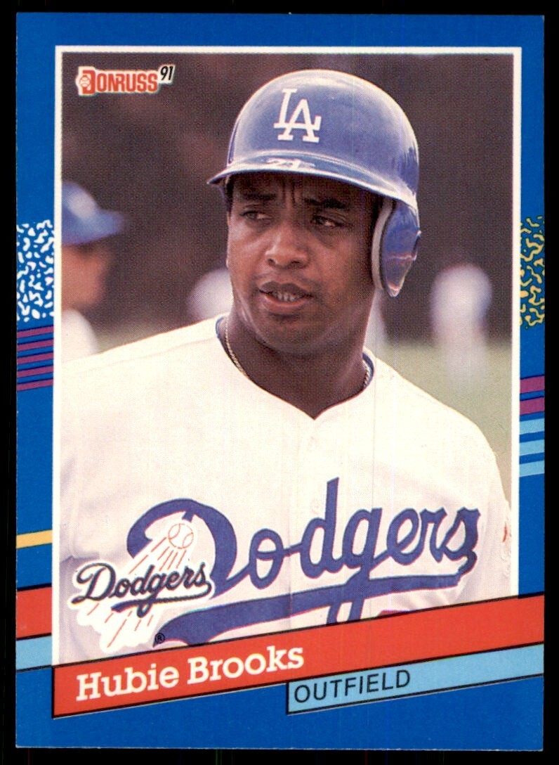 1991 Donruss Baseball Card Hubie Brooks Los Angeles Dodgers #349