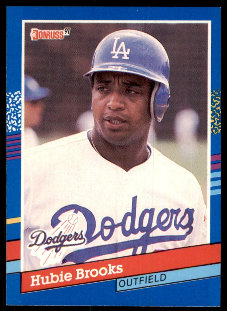 1991 Donruss Baseball Card Hubie Brooks 1 Los Angeles Dodgers #349