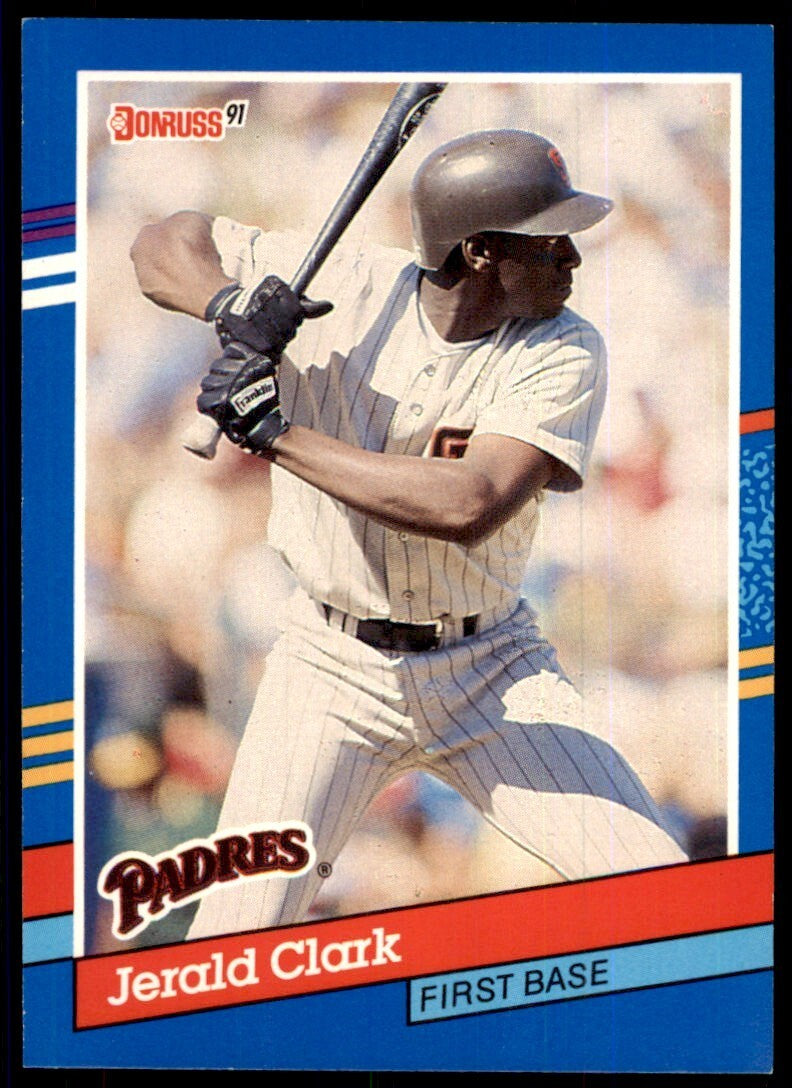 1991 Donruss Baseball Card Jerald Clark / San Diego Padres #74
