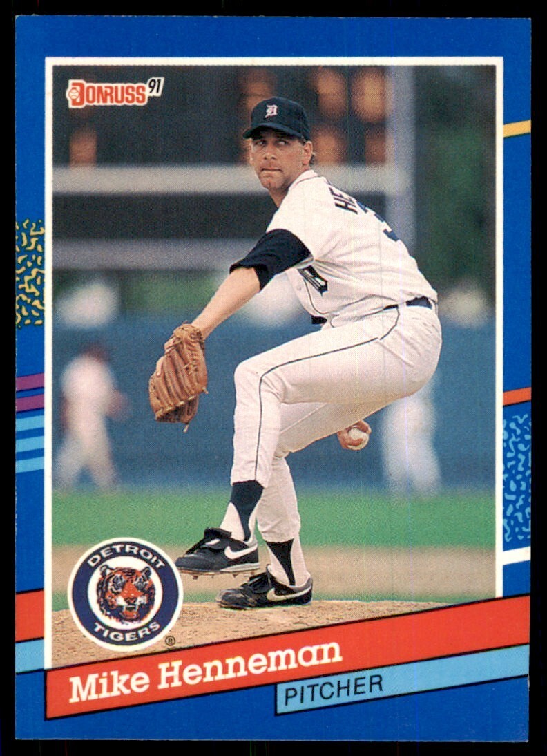 1991 Donruss Baseball Card Mike Henneman Detroit Tigers #76