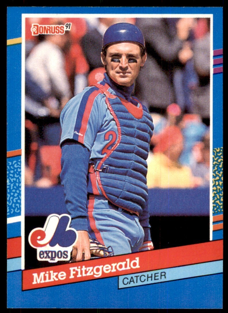 1991 Donruss Baseball Card Mike Fitzgerald .. Montreal Expos #82