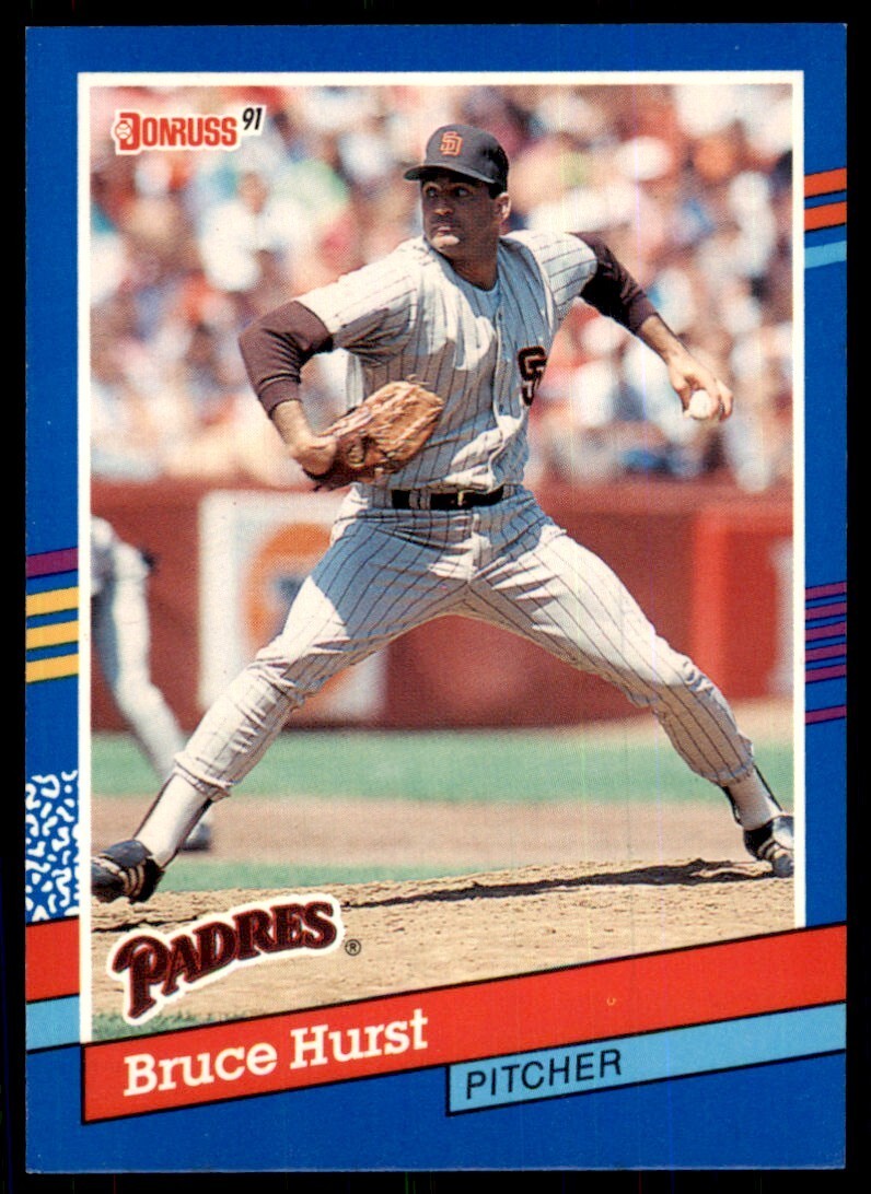 1990 Donruss Baseball Card Bruce Hurst San Diego Padres #183