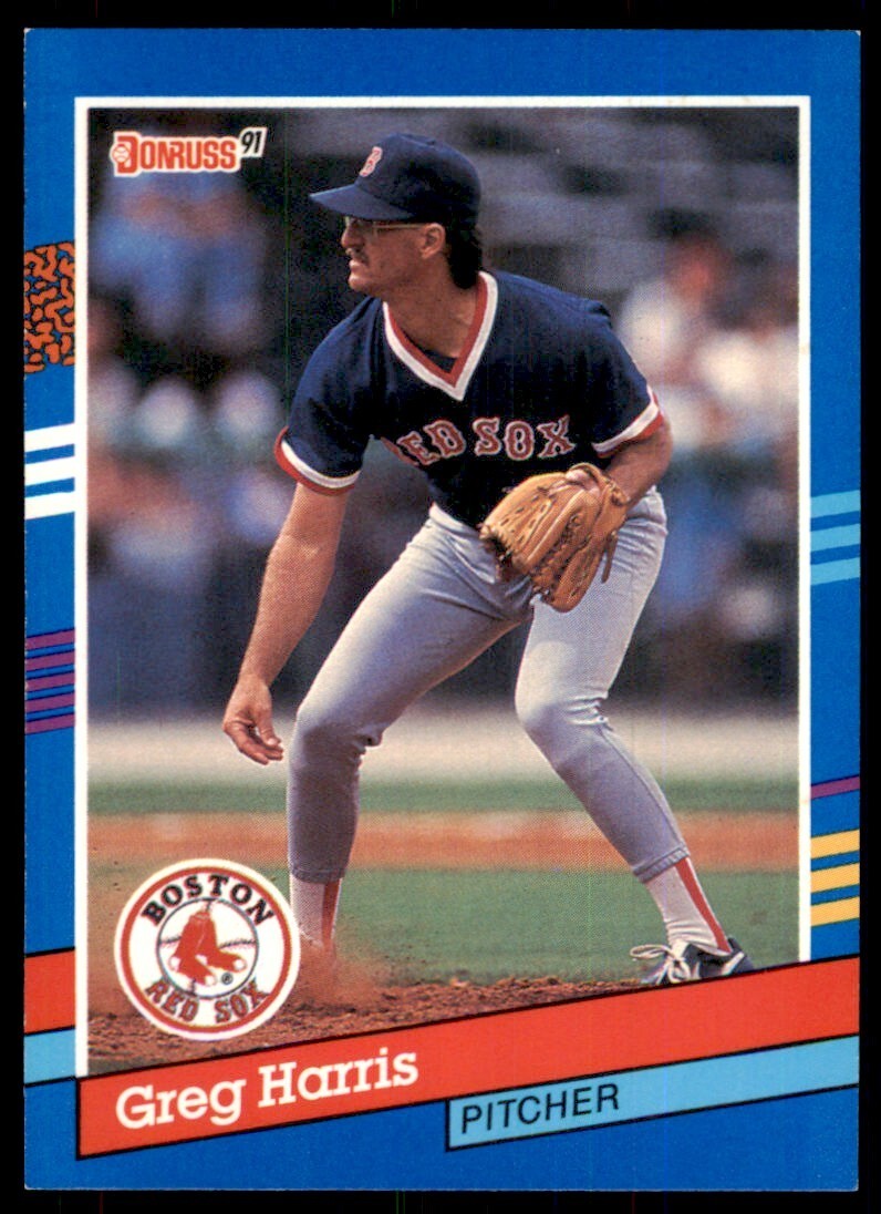 1991 Donruss Baseball Card Greg Harris .. Boston Red Sox #306