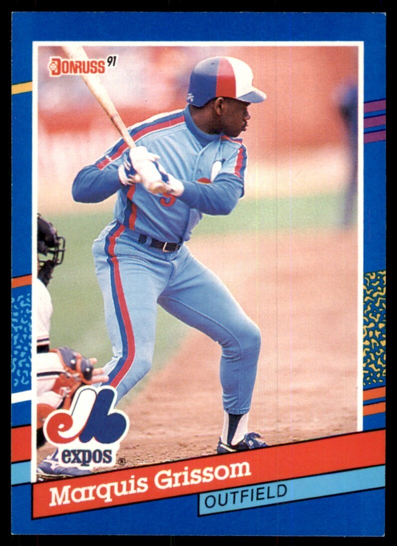 1991 Donruss Baseball Card Marquis Grissom .. Montreal Expos #307