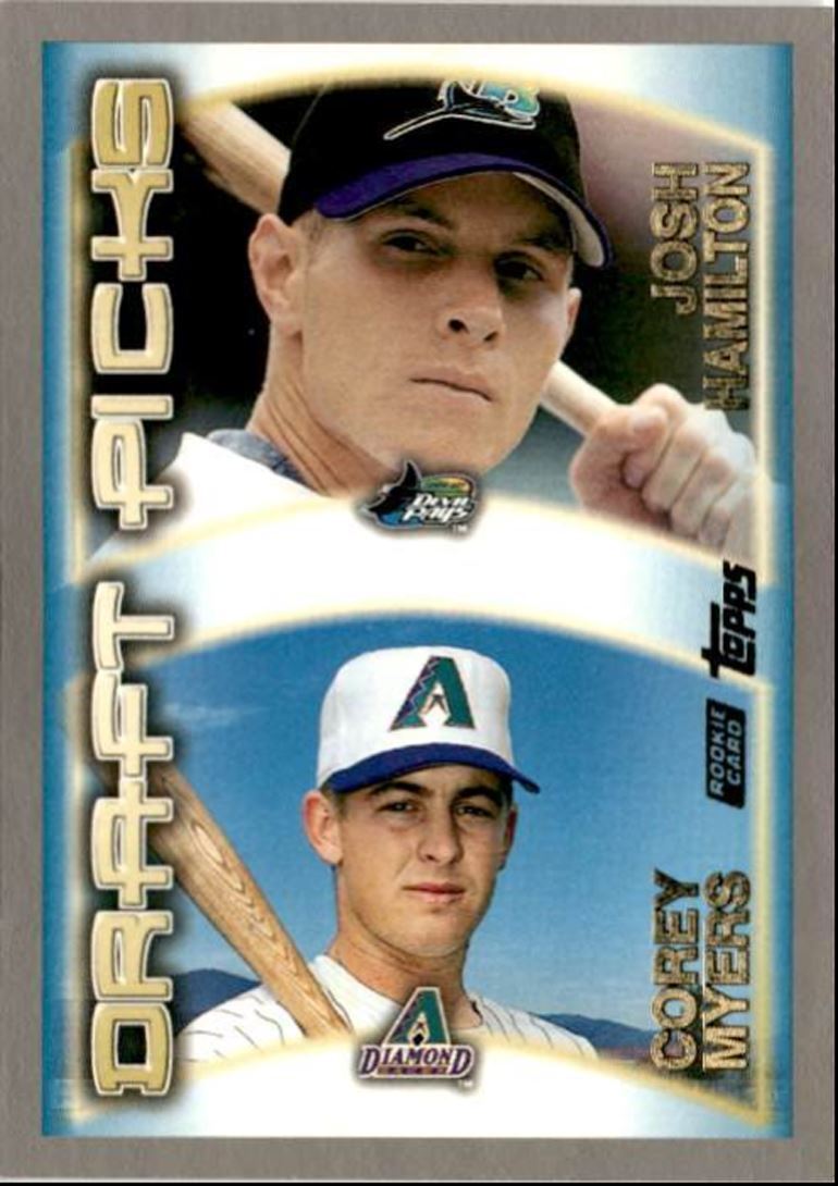 2000 Topps Baseball Card Josh Hamilton/Corey Myers Rookie Arizona