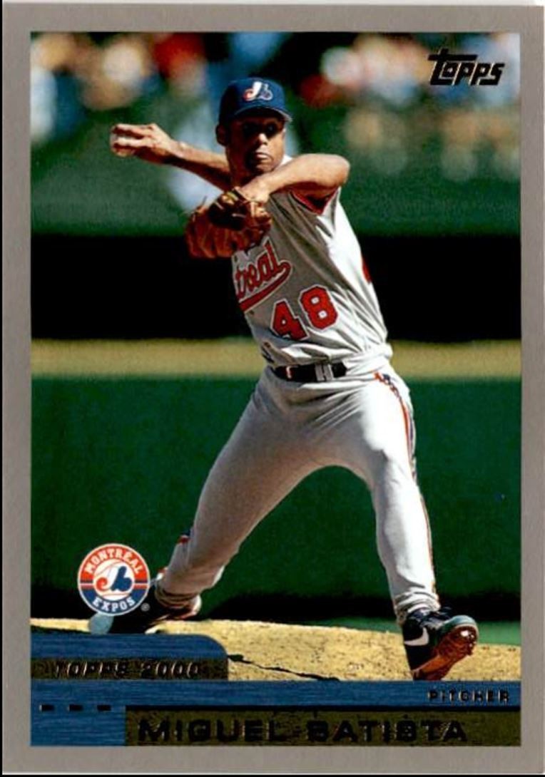 2000 Topps Baseball Card Miguel Batista Montreal Expos #248