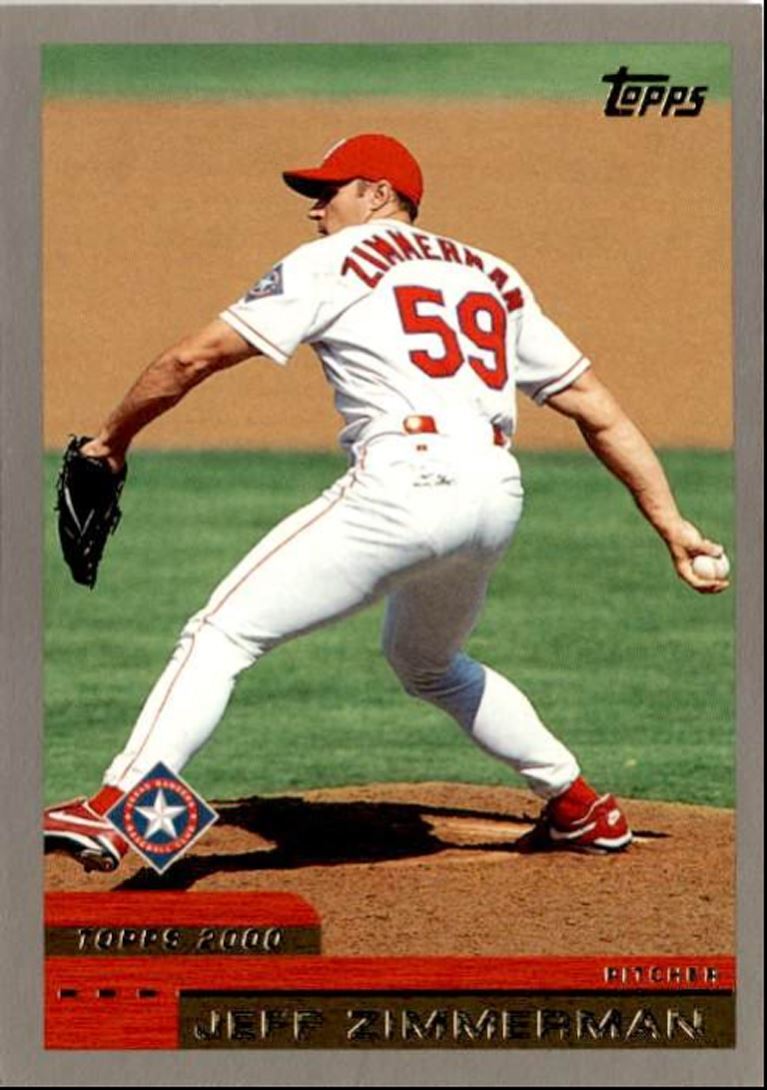 2000 Topps Baseball Card Jeff Zimmerman Texas Rangers #197