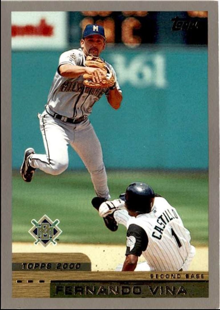 2000 Topps Baseball Card Fernando Vina Milwaukee Brewers #189