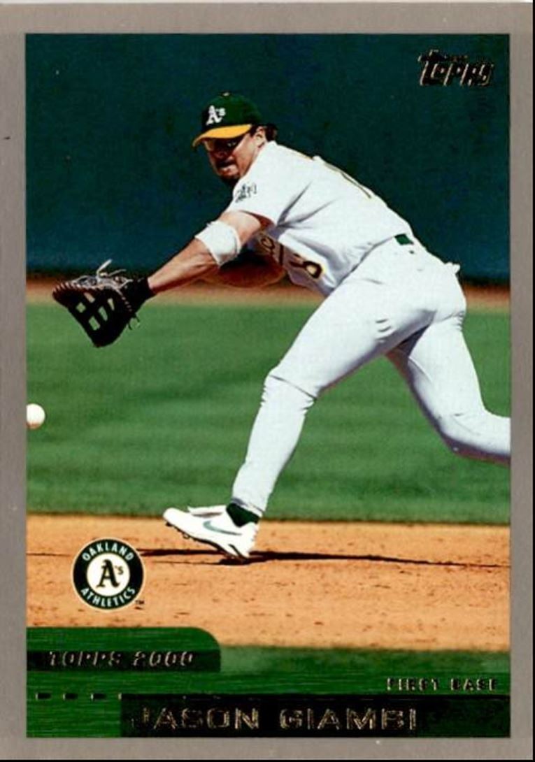 2000 Topps Baseball Card Jason Giambi Oakland Athletics #199