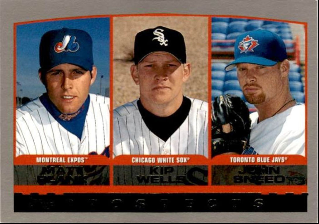 2000 Topps Baseball Card Matt Blank/Kip Wells/John Sneed Rookie Toronto Blue