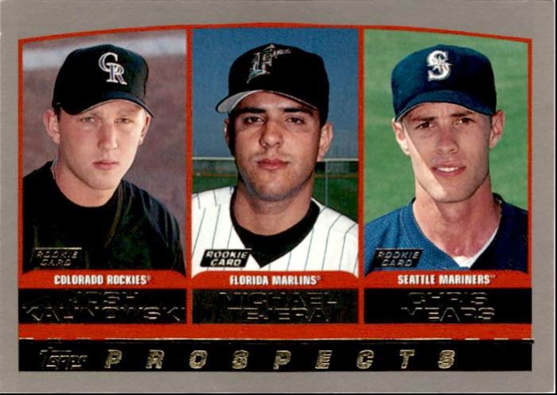 2000 Topps Baseball Card Mears/Tejera/Kalinowski Prospects #206