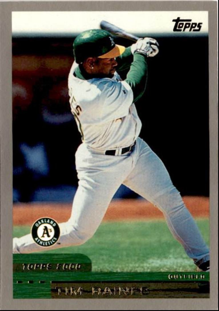 2000 Topps Baseball Card Tim Raines Oakland Athletics #71