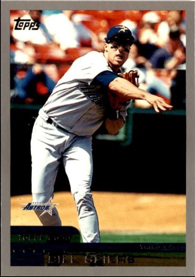 2000 Topps Baseball Card Bill Spiers Houston Astros #163