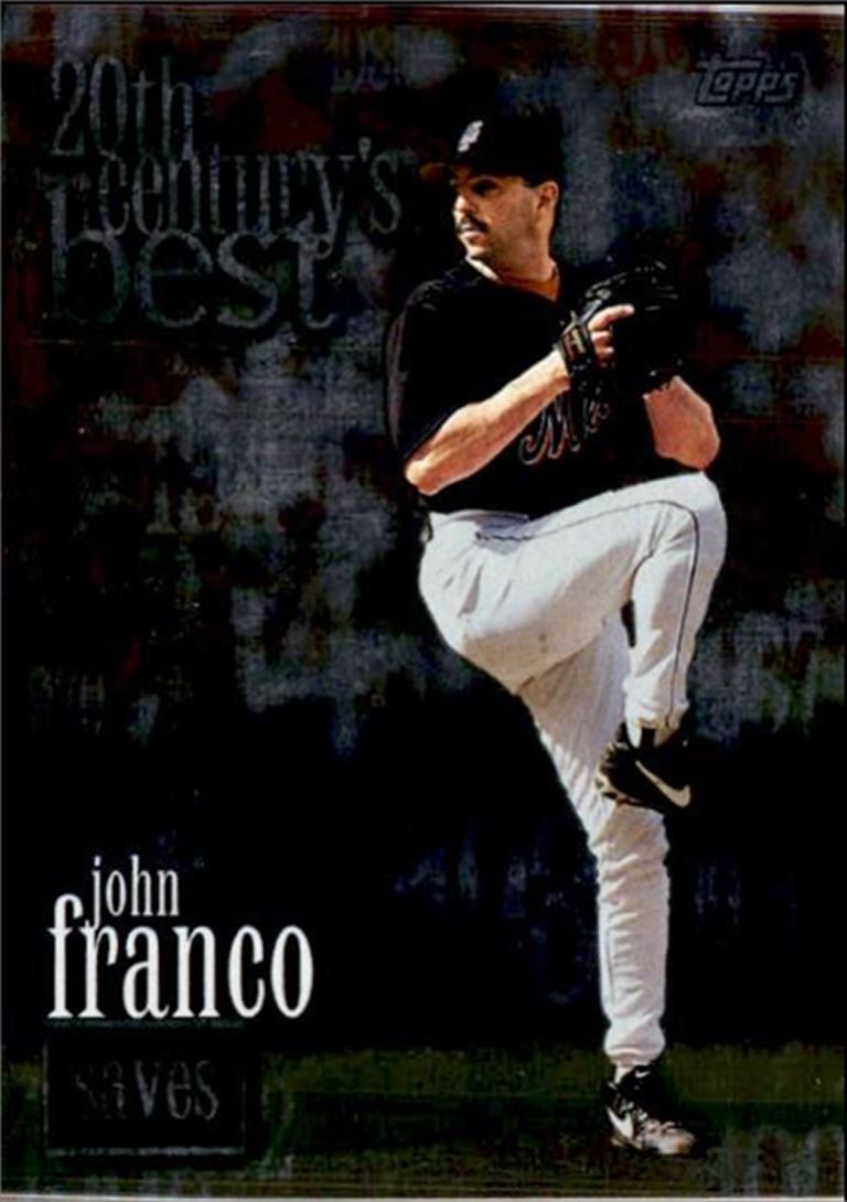 2000 Topps Baseball Card Active Saves Leaders - John Franco New York Mets #474
