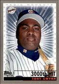 2000 Topps Basbeall Card Tony Gwynn 3000 Hit San Diego Padres #240
