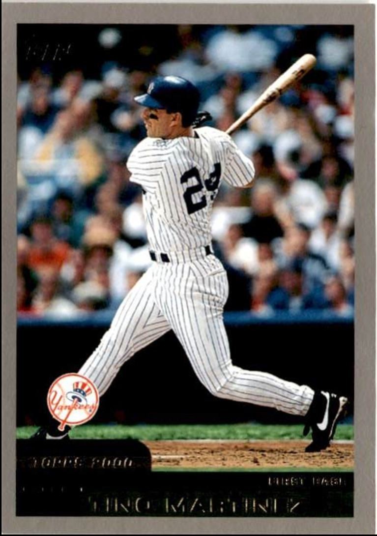 2000 Topps Basbeall Card Tino Martinez New York Yankees #370
