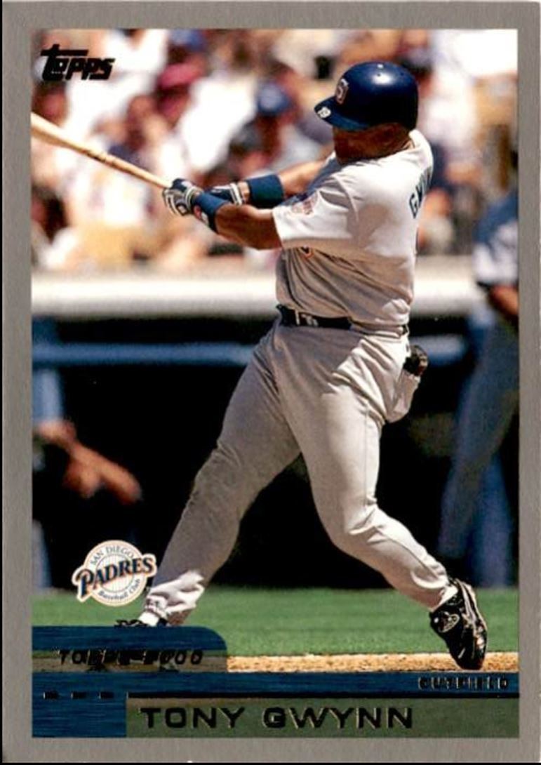 2000 Topps Basbeall Card Tony Gwynn San Diego Padres #19
