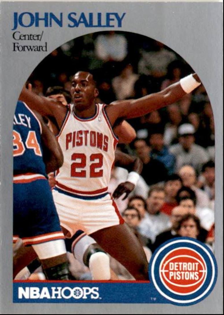 1990-91 Hoops Basketball Card John Salley Detroit Pistons #110