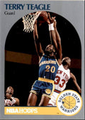 1990-91 Hoops Basketball Card Terry Teagle Golden State Warriors #120