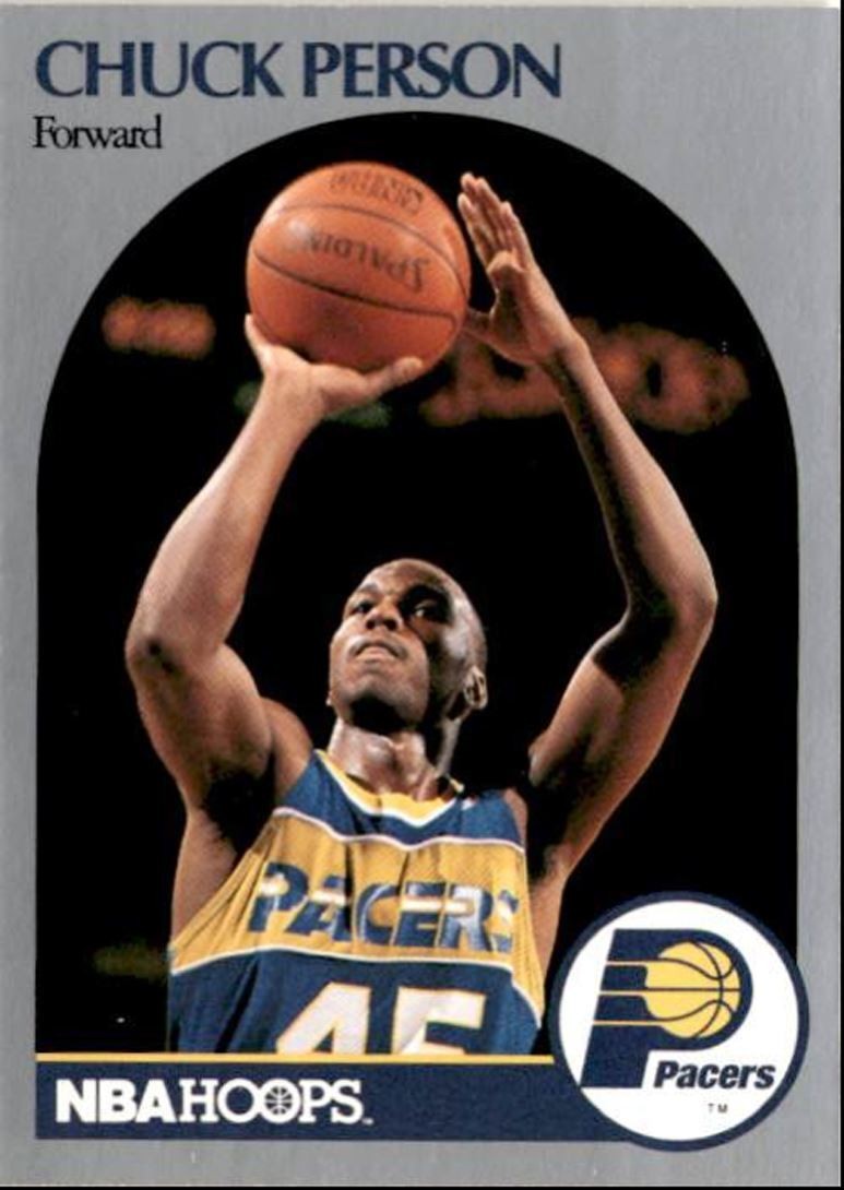 1990-91 Hoops Basketball Card Chuck Person Indiana Pacers #136