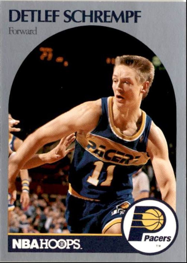 1990-91 Hoops Basketball Card Detlef Schrempf Indiana Pacers #138
