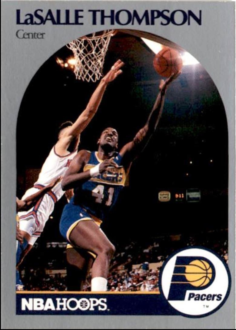 1990-91 Hoops Basketball Card LaSalle Thompson Indiana Pacers #140