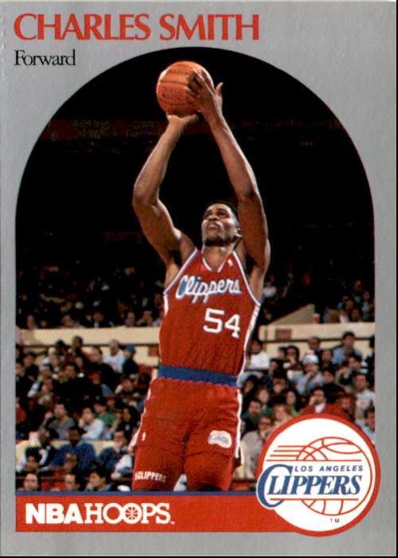 1990-91 Hoops Basketball Card Charles Smith Los Angeles Clippers #151
