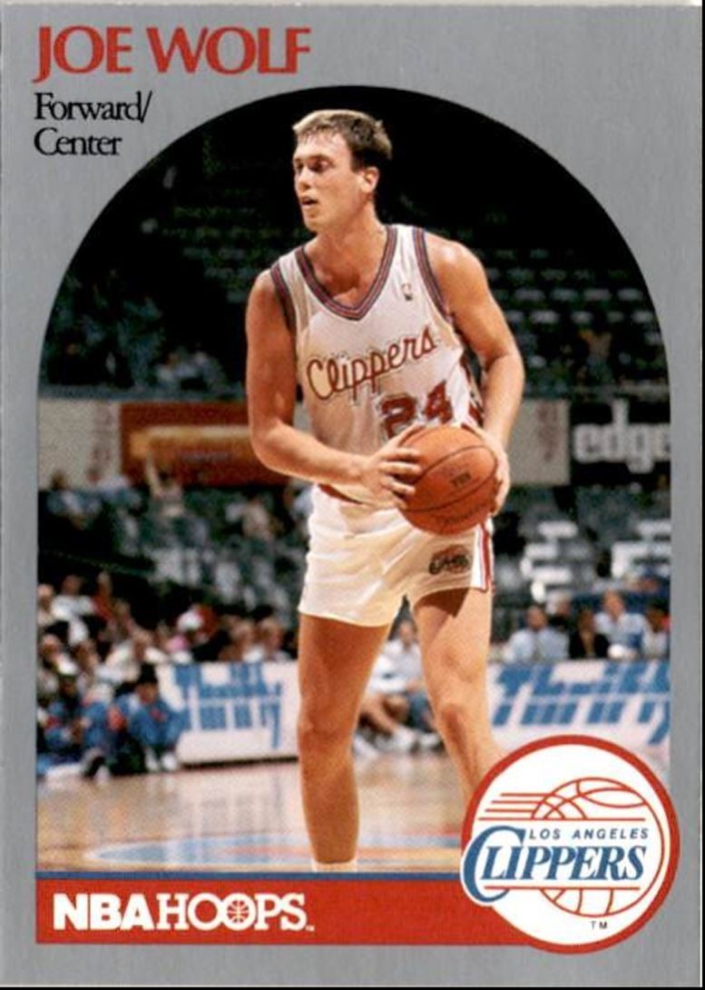 1990-91 Hoops Basketball Card Joe Wolf Los Angeles Clippers #152