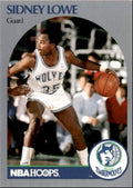 1990-91 Hoops Basketball Card Sidney Lowe Minnesota Timberwolves #187